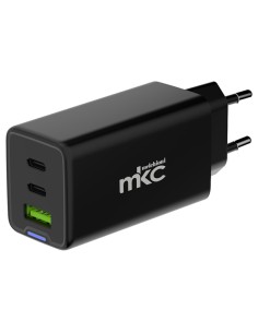 Caricatore USB 65W 2 USB-C+ 1 USB-A Nero-Mkc 491929605 MKC ADATTATORI-CARICATORI DA VIAGGIO E FINDER 2