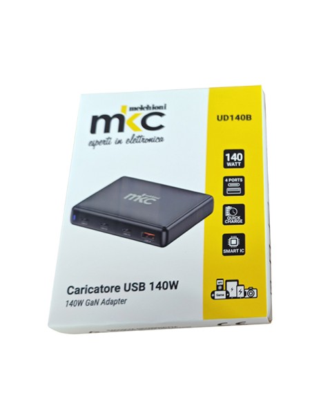 Caricatore USB 140W 23USB-C+ 1 USB-A Nero -Mkc 491929606 MKC ADATTATORI-CARICATORI DA VIAGGIO E FINDER