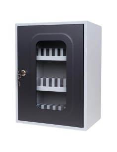 Casetta portacellulari 30 posti c/anta trasparente e doppia chiave Metalplus 5570/30VGRIGIO