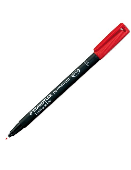 PENNARELLO LUMOCOLOR PERMANENT 318 F 0.6 ROSSO 318-2 STAEDTLER PERMANENTI