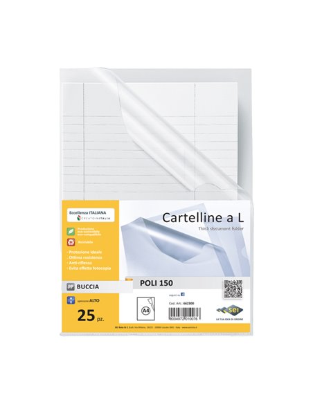 25 CARTELLINE A L 21X29,7 POLI 150 PPL B.A SEI 662300 SEI ROTA CARTELLINE APERTE SU DUE LATI