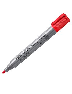 Marcatore Lumocolor Flipchart 356 punta tonda rosso Staedtler 3562 STAEDTLER A BASE D'ACQUA