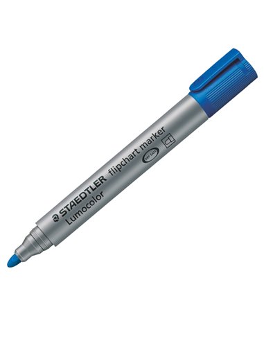 Marcatore Lumocolor Flipchart 356 punta tonda blu Staedtler 3563 STAEDTLER A BASE D'ACQUA