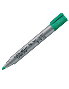 Marcatore Lumocolor Flipchart 356 punta tonda verde Staedtler 3565 STAEDTLER A BASE D'ACQUA