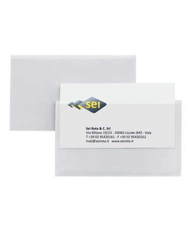 10 PORTABIGLIETTI DA VISITA AUTOADESIVI 5,5X9CM ETICARD T 318103 SEI ROTA BUSTE PER USI DIVERSI E DEDICATI