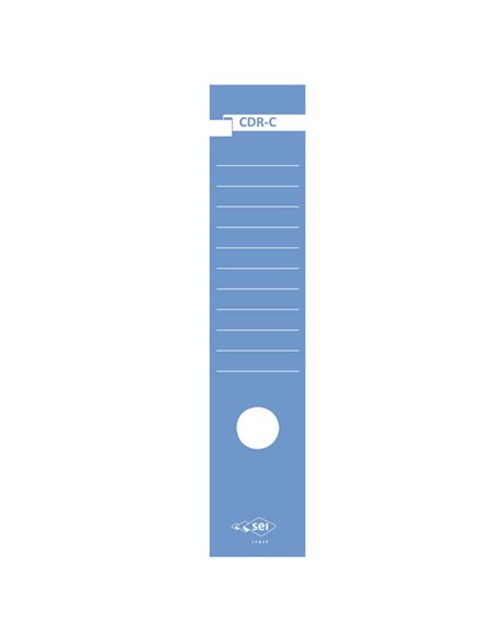 Busta 10 copridorso CDR-C carta adesiva blu 7x34,5cm SEI ROTA 58012707 SEI ROTA DORSI PER REGISTRATORI
