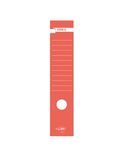 Busta 10 copridorso CDR-C carta adesiva rosso 7x34,5cm SEI ROTA 58012712 SEI ROTA DORSI PER REGISTRATORI