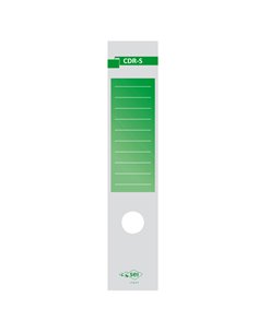Busta 10 copridorso CDR-S carta adesiva verde 7x34,5cm SEI ROTA 58012605 SEI ROTA DORSI PER REGISTRATORI