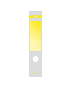 Busta 10 copridorso CDR-S carta adesiva giallo 7x34,5cm SEI ROTA 58012606 SEI ROTA DORSI PER REGISTRATORI