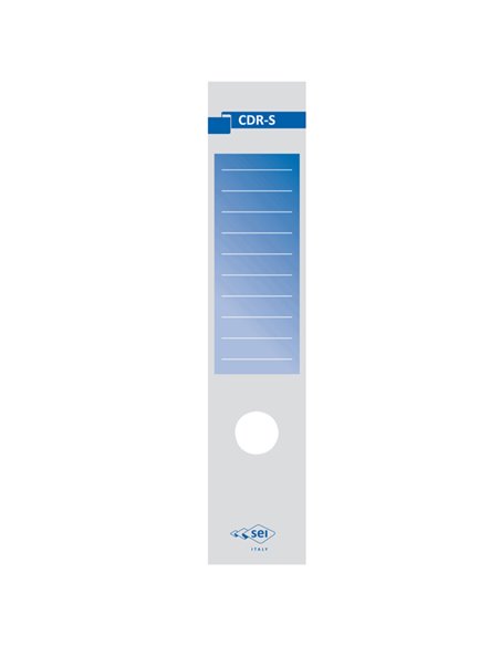 Busta 10 copridorso CDR-S carta adesiva blu 7x34,5cm SEI ROTA 58012607 SEI ROTA DORSI PER REGISTRATORI