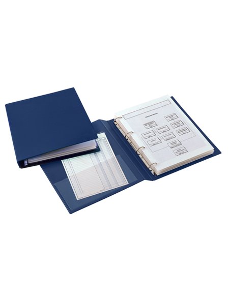 Raccoglitore SANREMO 2000 25 4D blu 23x33cm SEI ROTA 34233307 SEI ROTA RACCOGLITORI AD ANELLI