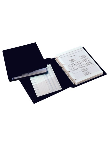 Raccoglitore SANREMO 2000 25 4D nero 25x35cm SEI ROTA 34253510 SEI ROTA RACCOGLITORI AD ANELLI