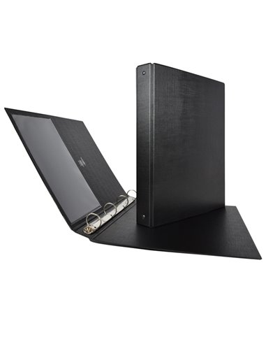 Raccoglitore STELVIO 25 A4 4R nero 22x30cm SEI ROTA 36254410 SEI ROTA RACCOGLITORI AD ANELLI