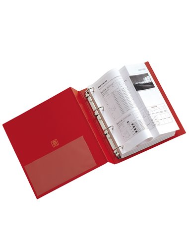 Raccoglitore STELVIO 40 A4 4D rosso 22x30cm SEI ROTA 36404512