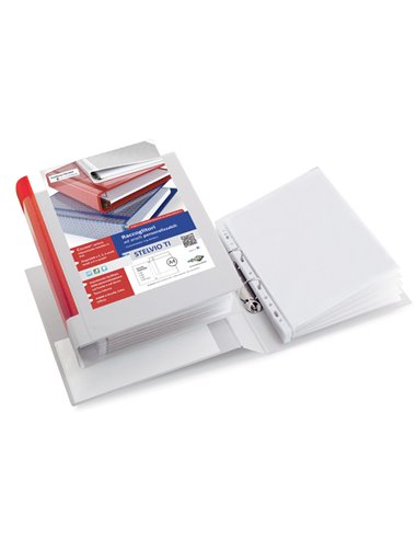 Raccoglitore STELVIO TI 40 A4 2D 22x30cm bianco personalizzabile SEI ROTA 35404601