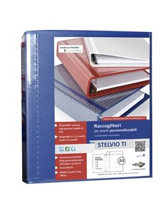 Raccoglitore STELVIO TI 40 A4 4D 22x30cm blu personalizzabile SEI ROTA 36404637 SEI ROTA RACCOGLITORI PERSONALIZZABILI