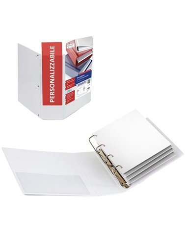 Raccoglitore STELVIO TI 65 A4 4Q 22x30cm bianco personalizzabile SEI ROTA 36654101 SEI ROTA RACCOGLITORI PERSONALIZZABILI