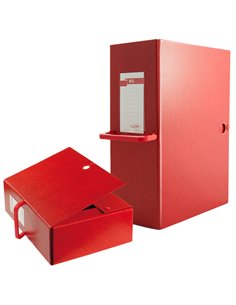 Scatola archivio Big 120 250x350mm rosso c/maniglia Sei Rota 68001212 SEI ROTA SCATOLE ARCHIVIO CON BOTTONE
