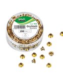 SCATOLA 250 OCCHIELLI OTTONE PER OCCHIELLATRICE DIAM.5MM 102