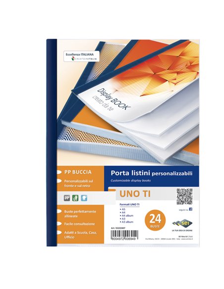 Portalistini personalizzabile UnoTI 22x30cm 24 buste Sei Rota 55222407 SEI ROTA PORTALISTINI PERSONALIZZABILI