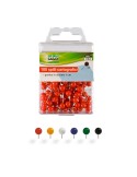 SCATOLA 100 SPILLI CARTOGRAFICI a SFERA ROSSO ART.266 266-R
