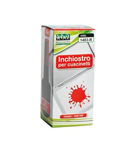 INCHIOSTRO ROSSO 30ml ART.1483 S/OLIO X CUSCINETTI LEBEZ 1483-R LEBEZ INCHIOSTRO PER TIMBRI-TAMPONI