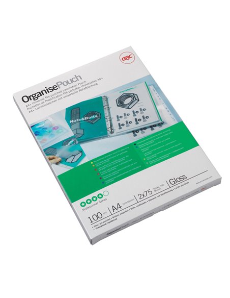 Scatola 100 pouches 2x75mic 216x303mm A4 GBC 3740400