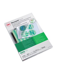 Scatola 100 pouches 2x75mic 303x426mm A3 GBC 3200745