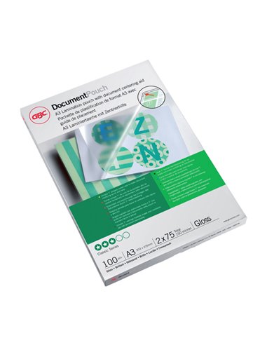 Scatola 100 pouches 2x75mic 303x426mm A3 GBC 3200745