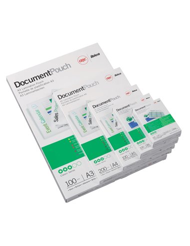 Scatola 100 pouches 2x125mic 216x303mm A4 GBC 3200723 GBC POUCHES PER PLASTIFICARE