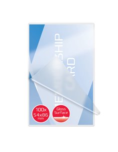 SCATOLA 100 POUCHES 2x250MIC 54X86MM CREDIT CARD 3740430 GBC POUCHES PER PLASTIFICARE