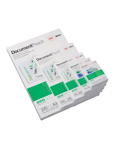Scatola 100 pouches 2x75mic 154x216mm A5 GBC 3740451 GBC POUCHES PER PLASTIFICARE
