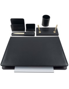 SERVIZIO SCRITTOIO CLASSIC NERO IN SIMILPELLE (6 COMPONENTI) City Time 121-N City Time SERVIZI SCRITTOIO E ACCESSORI