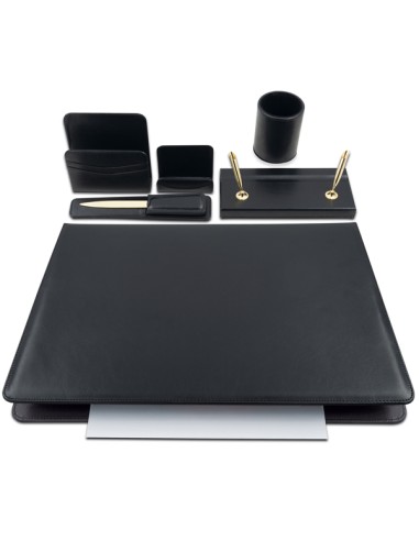 SERVIZIO SCRITTOIO CLASSIC NERO IN SIMILPELLE (6 COMPONENTI) City Time 121-N City Time SERVIZI SCRITTOIO E ACCESSORI