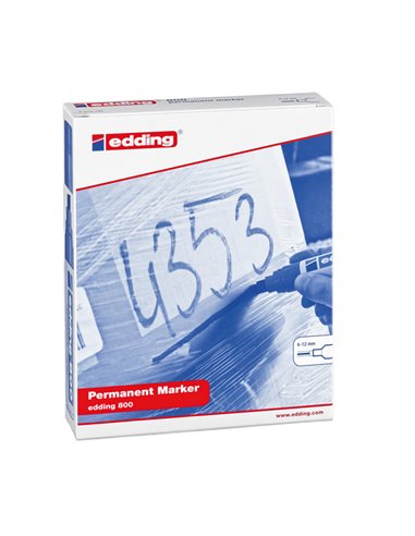 MARCATORE EDDING 800 ROSSO PS 4-12MM PERMANENTE E-800 002 EDDING PERMANENTI