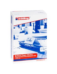 MARCATORE EDDING 30 PERMANENTE PUNTA TONDA ROSSO E-30 002 EDDING A BASE D'ACQUA 2