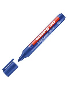 MARCATORE EDDING 30 PERMANENTE PUNTA TONDA BLU 4-30003 EDDING A BASE D'ACQUA