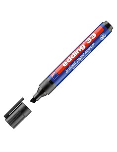 MARCATORE EDDING 33 PERMANENTE PUNTA SCALPELLO NERO E-33 001 EDDING A BASE D'ACQUA