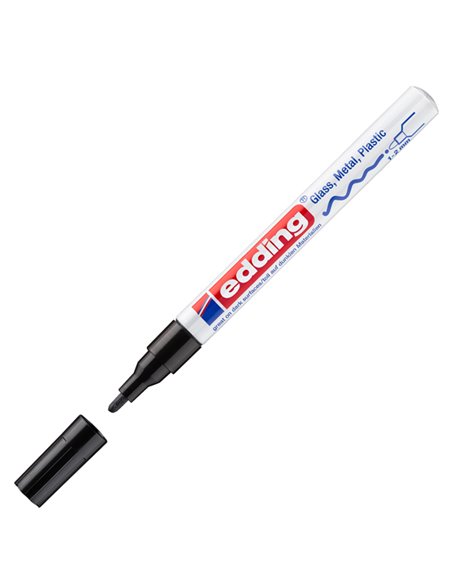 Marcatore EDDING 751 punta fine vernice nero E-751 001 EDDING A VERNICE