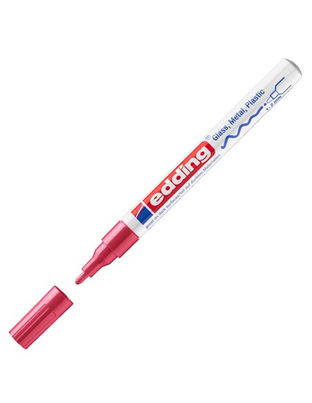 Marcatore EDDING 751 punta fine vernice rosso E-751 002