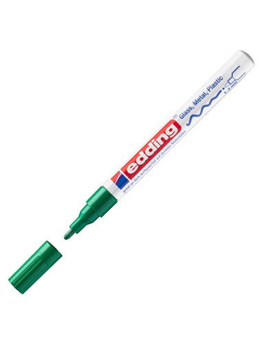Marcatore EDDING 751 punta fine vernice verde E-751 004 EDDING A VERNICE