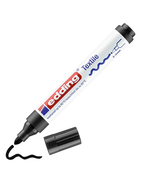 MARCATORE EDDING 4500 NERO PT 2-3MM PER TESSUTO E-4500 001 EDDING SPECIALI (CD-VETRO-TESSUTI-ECC.)