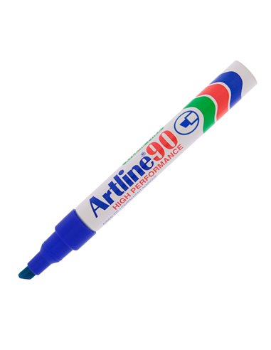 Marcatore artline A 90 permanente punta scalpello blu A90B ARTLINE PERMANENTI