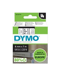 NASTRO DYMO TIPO D1 (6MMX7MT) NERO/TRASPARENTE 436100 S0720770 DYMO ETICHETTE-NASTRI-TAMPONI PER ETICHETTATRICI E PREZZATRICI