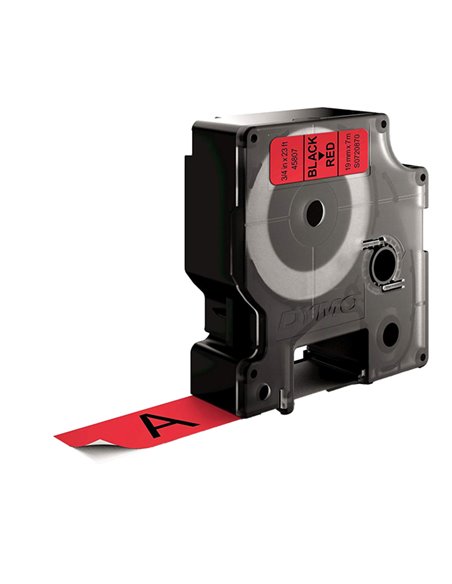 NASTRO DYMO TIPO D1 (19MMX7MT) NERO/ROSSO 458070 S0720870 DYMO ETICHETTE-NASTRI-TAMPONI PER ETICHETTATRICI E PREZZATRICI