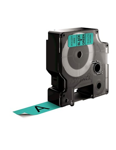 NASTRO DYMO TIPO D1 (19MMX7MT) NERO/VERDE 458090 S0720890
