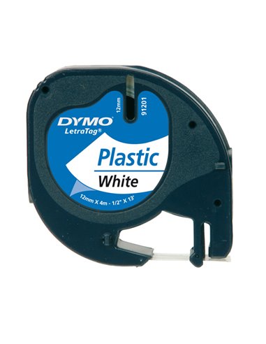 NASTRO IN PLASTICA DYMO LETRATAG 12MMX4M BIANCO 912010 S0721660