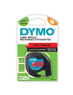 NASTRO IN PLASTICA DYMO LETRATAG 12MMX4M ROSSO 912030 S0721630