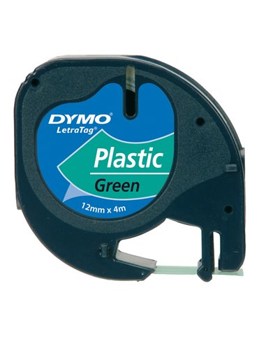 NASTRO IN PLASTICA DYMO LETRATAG 12MMX4M VERDE 912040 S0721640
