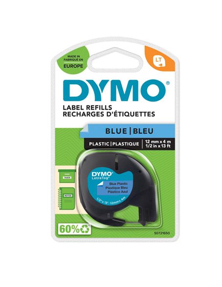 NASTRO IN PLASTICA DYMO LETRATAG 12MMX4M BLU 912050 S0721650 DYMO ETICHETTE-NASTRI-TAMPONI PER ETICHETTATRICI E PREZZATRICI